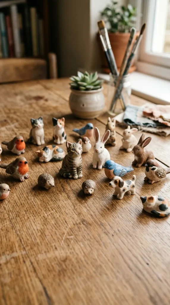 Small Clay Animal Figurines