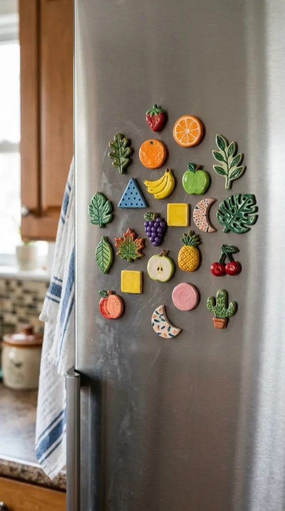 Tiny Clay Magnets for Fridge Decor