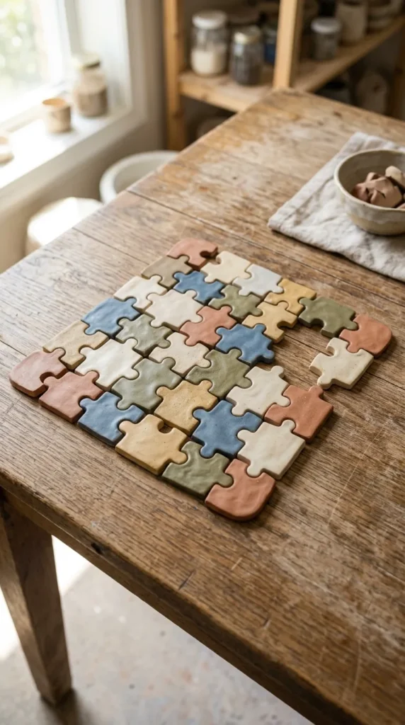 Tiny Clay Puzzle Pieces