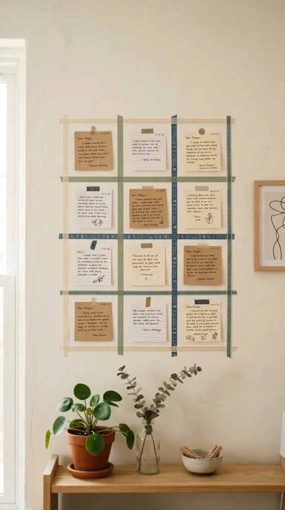 Washi Tape Wall Prayer Grid